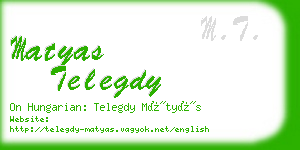 matyas telegdy business card